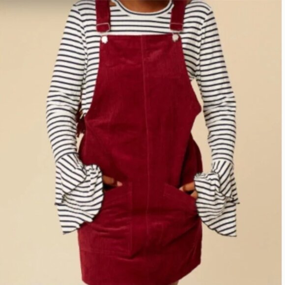 Altar’d State Corduroy Overall Dress Size Large - Picture 1 of 13
